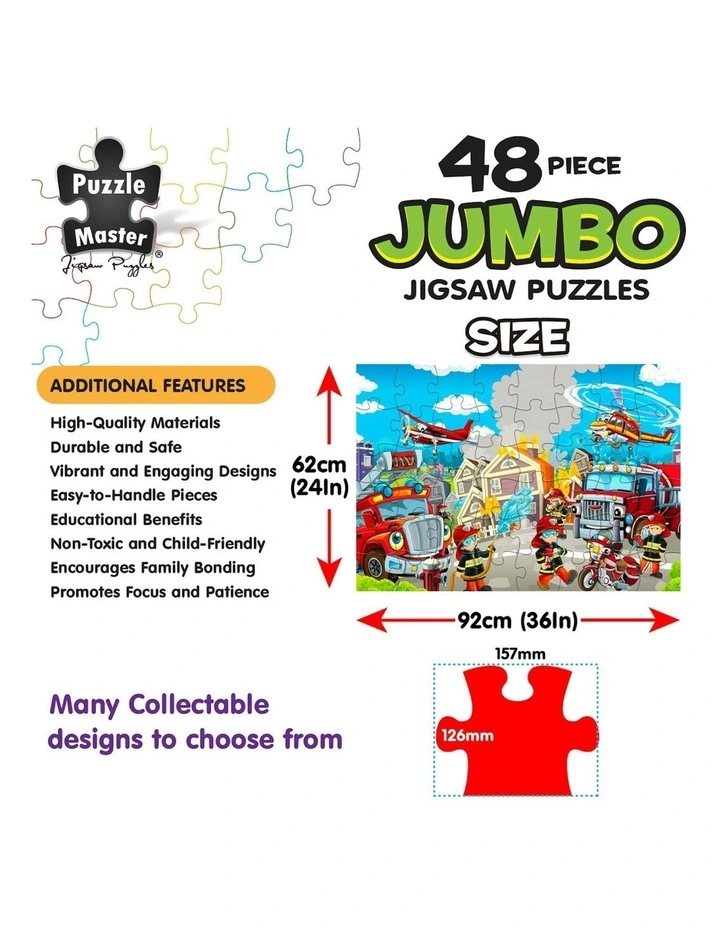 Jumbo Puzzles Fire Emergency 48 Piece image 4