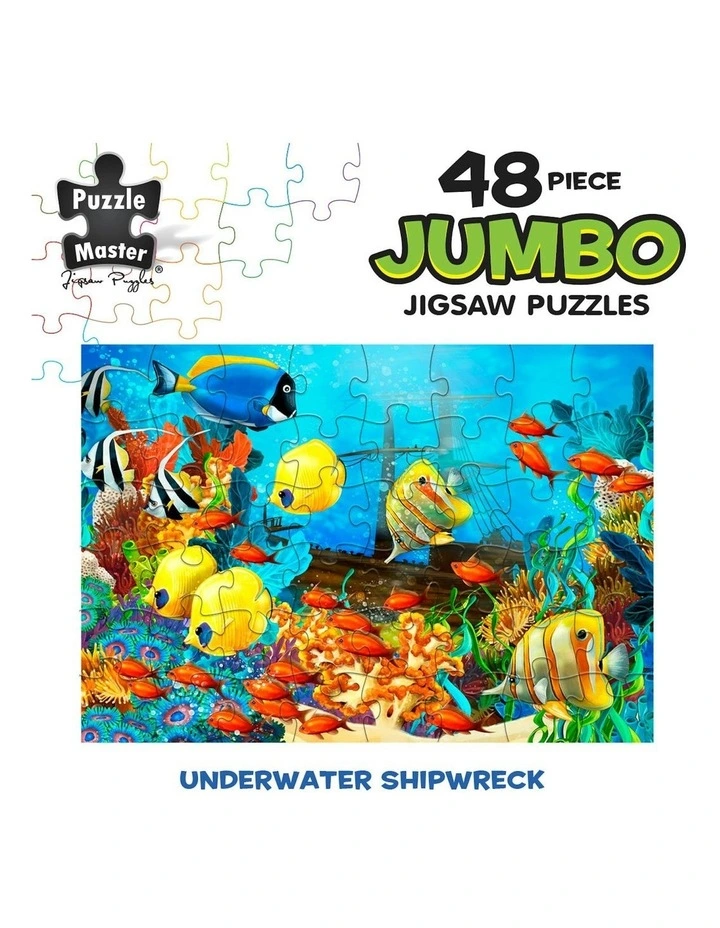 Jumbo Floor Puzzle Underwater Shipwreck 48 Piece image 3