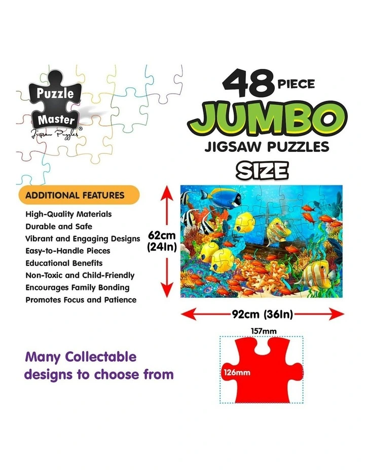 Jumbo Floor Puzzle Underwater Shipwreck 48 Piece image 4