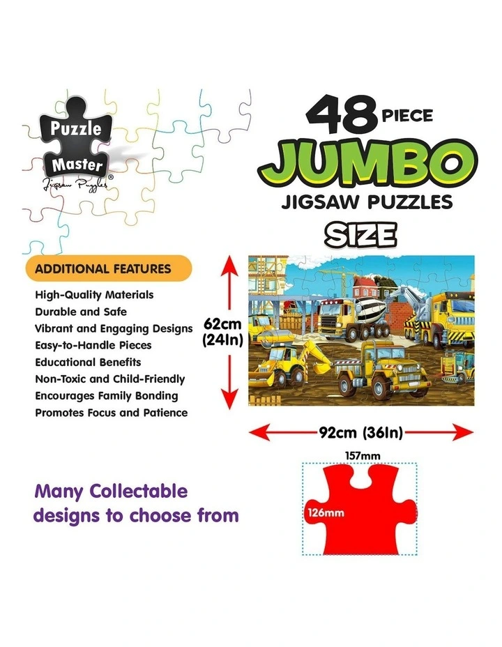 Jumbo Floor Puzzle Construction Site 48 Piece image 4