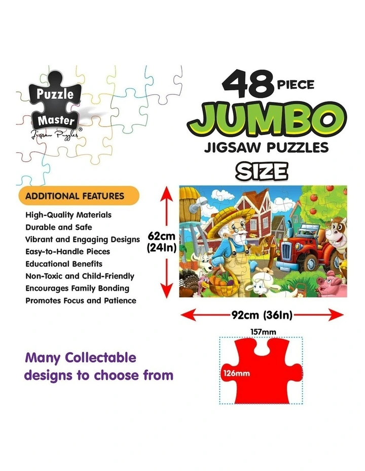 Jumbo Puzzles Feeding Time 48 Piece image 3