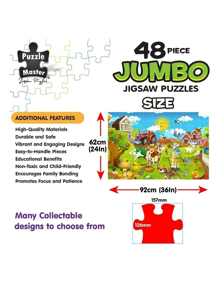 Jumbo Floor Puzzle Farmyard Friends 48 Piece image 5