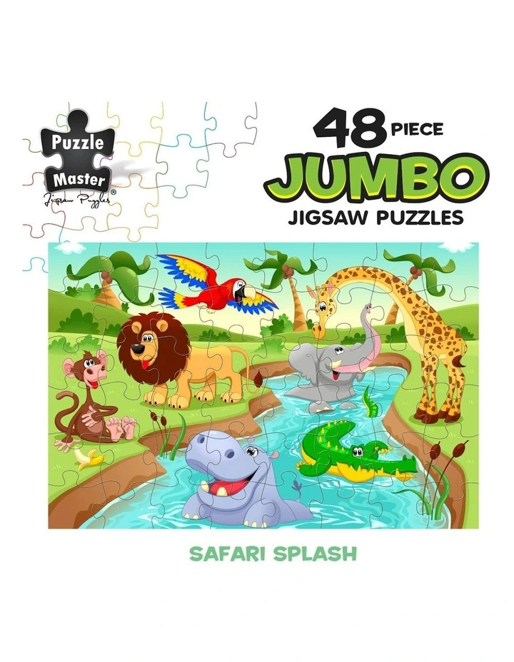 Jumbo Floor Puzzle Safari Splash 48 Piece image 6