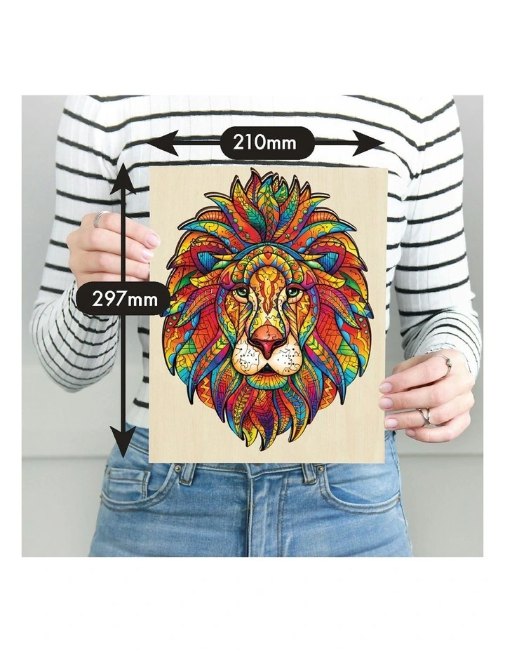 Wooden Jigsaw Lion Puzzle 140 Piece image 3