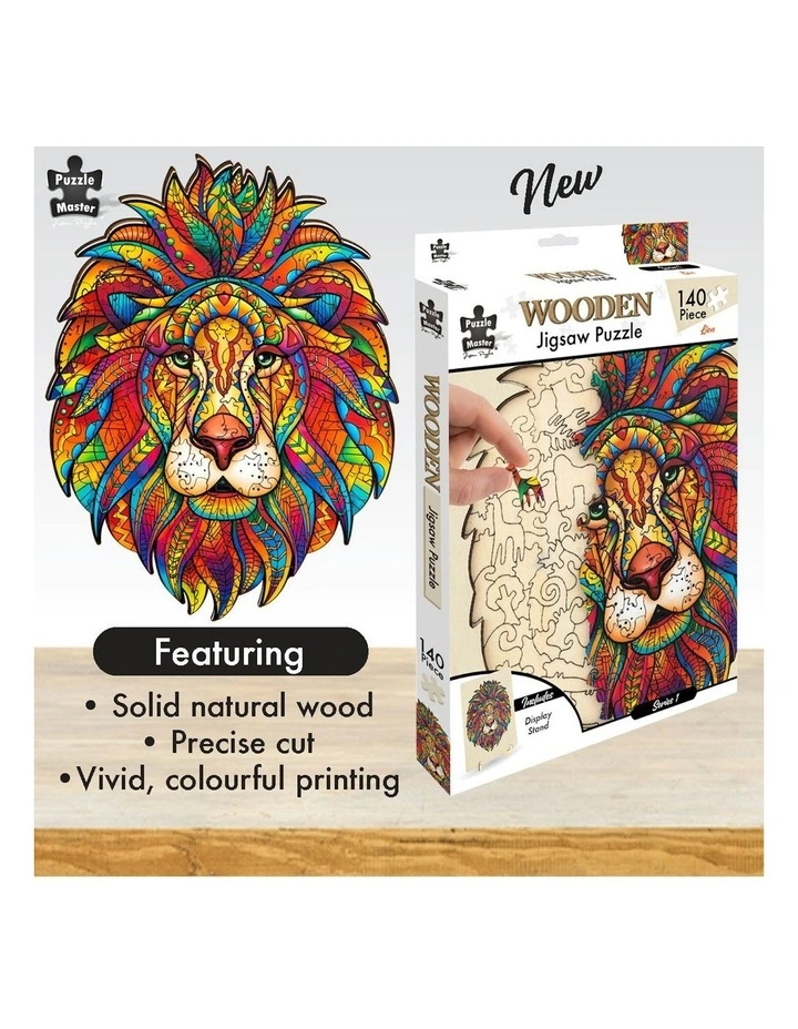 Wooden Jigsaw Lion Puzzle 140 Piece image 4