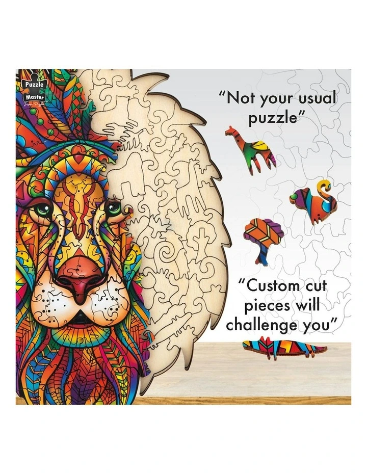 Wooden Jigsaw Lion Puzzle 140 Piece image 6