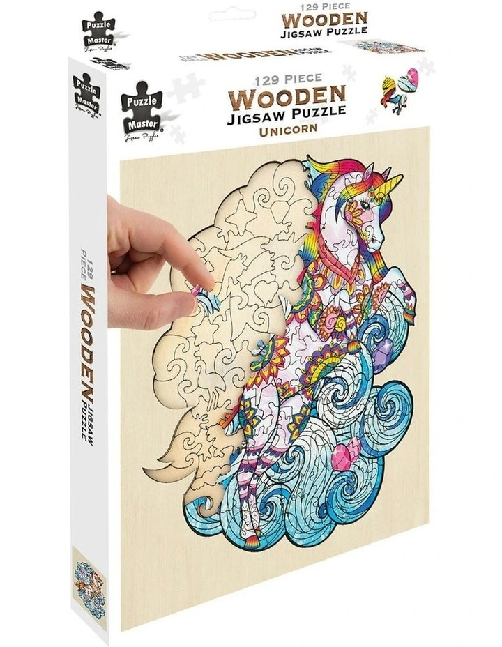Wooden Jigsaw Unicorn Puzzle 129 Piece image 1
