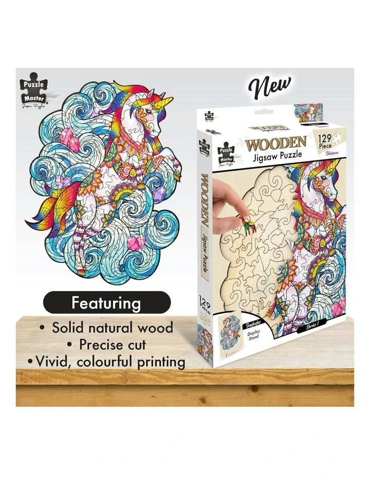 Wooden Jigsaw Unicorn Puzzle 129 Piece image 4
