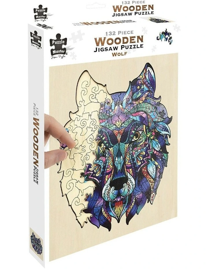 Wooden Jigsaw Wolf Puzzle 132 Piece image 1