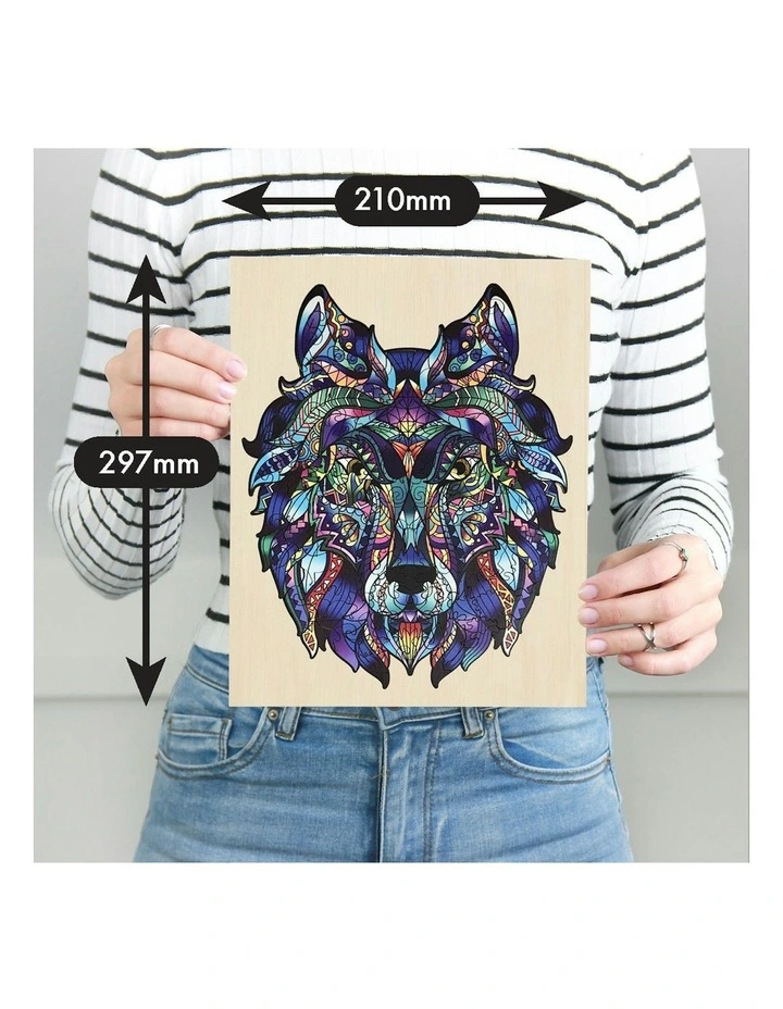 Wooden Jigsaw Wolf Puzzle 132 Piece image 3
