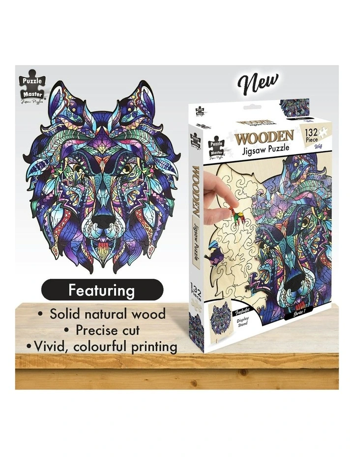 Wooden Jigsaw Wolf Puzzle 132 Piece image 5