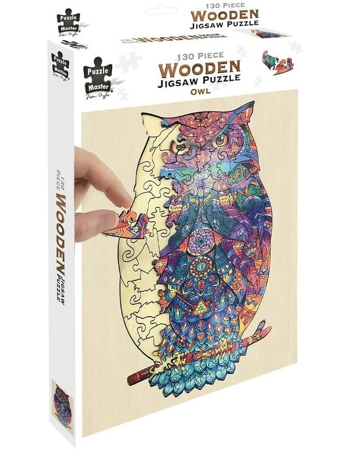 Wooden Owl Jigsaw Puzzle 130 Piece image 1