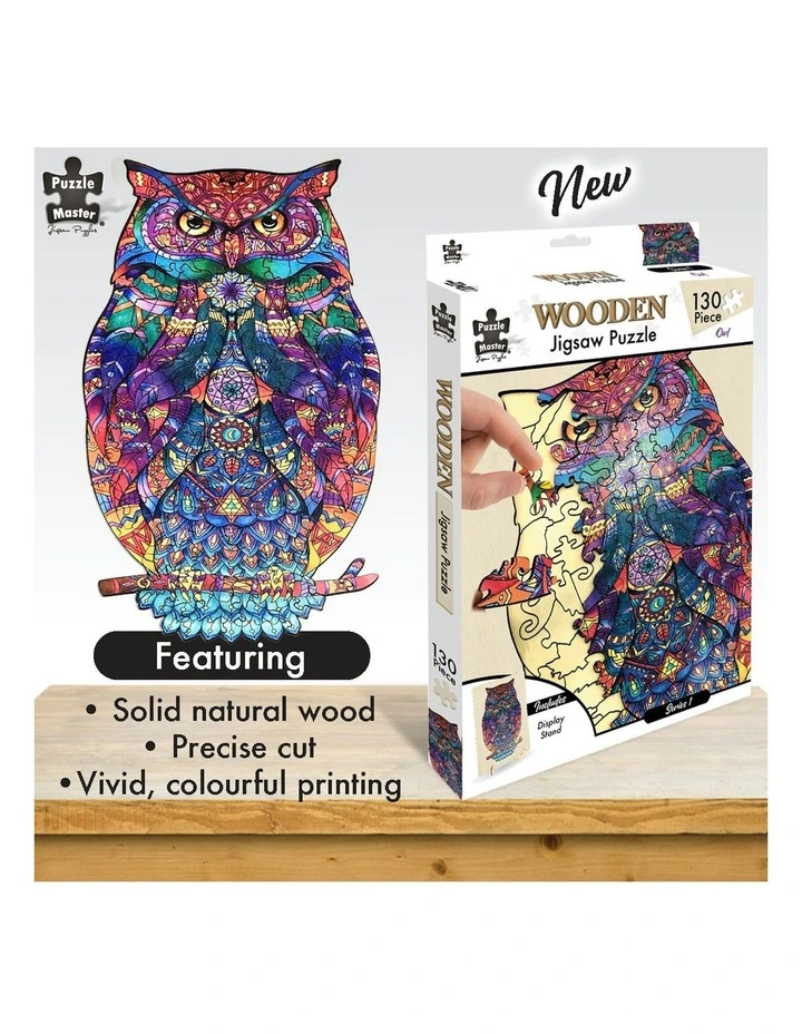 Wooden Owl Jigsaw Puzzle 130 Piece image 3