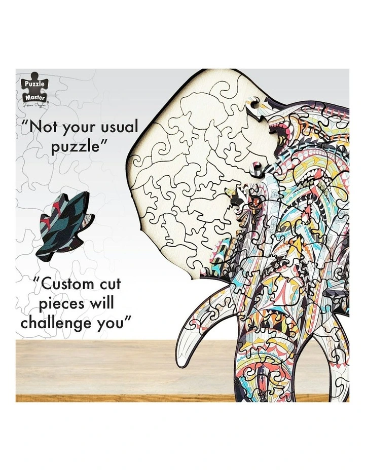 Wooden Elephant Jigsaw Puzzle 137 Piece image 6
