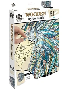 Wooden Lion Jigsaw Puzzle 124 Piece