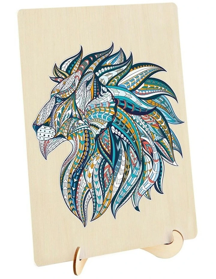 Wooden Lion Jigsaw Puzzle 124 Piece image 3