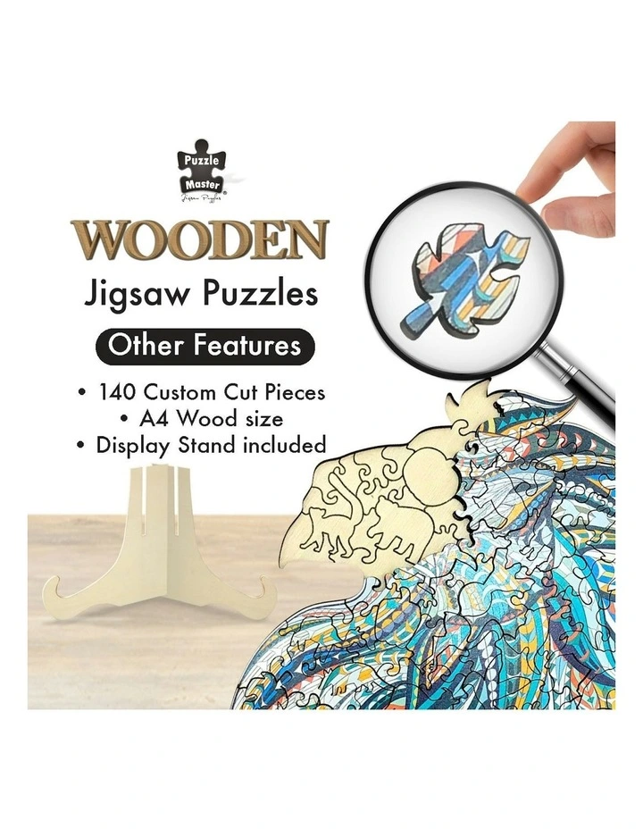 Wooden Lion Jigsaw Puzzle 124 Piece image 4