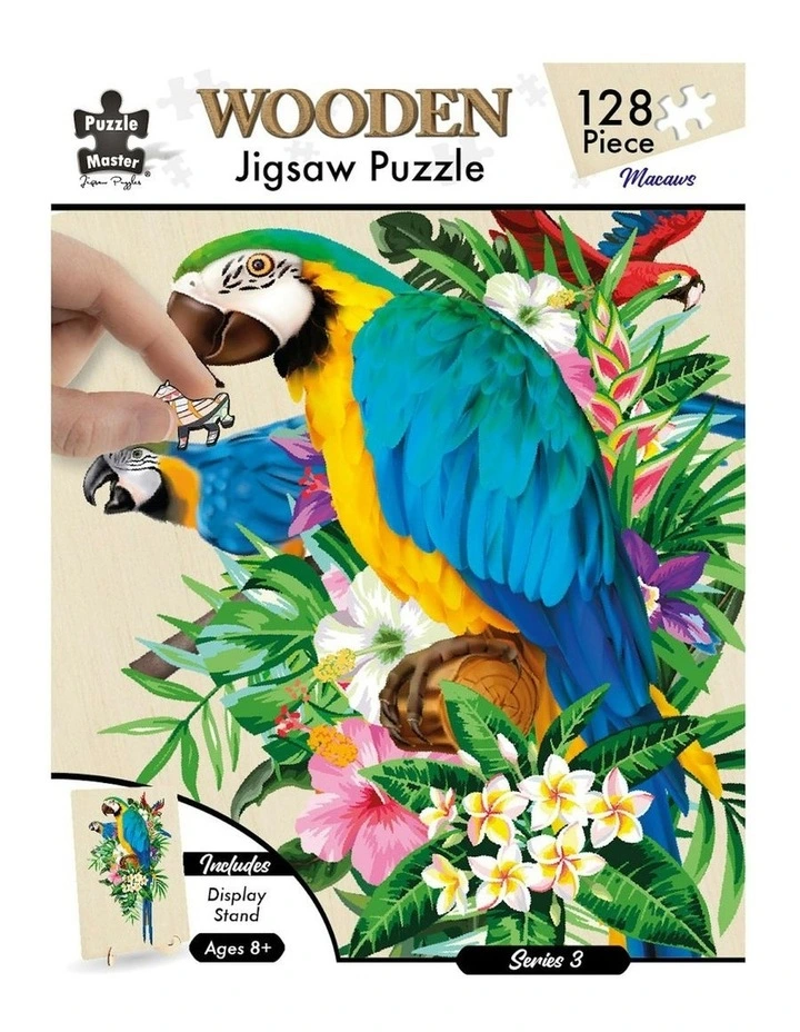 Wooden Jigsaw Macaw Puzzle 128 Piece image 4