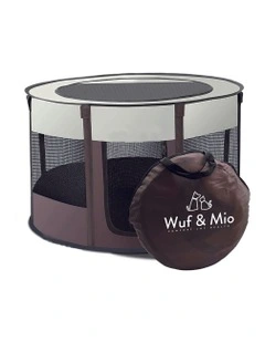 Portable Foldable Durable Pet Play Tent in Brown