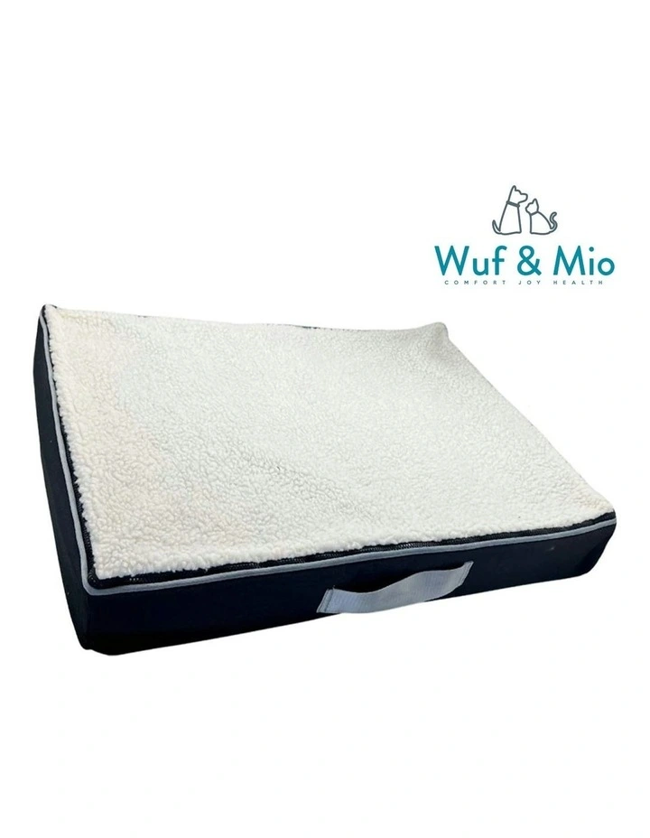 Orthopedic Memory Foam Pet Bed in White image 1
