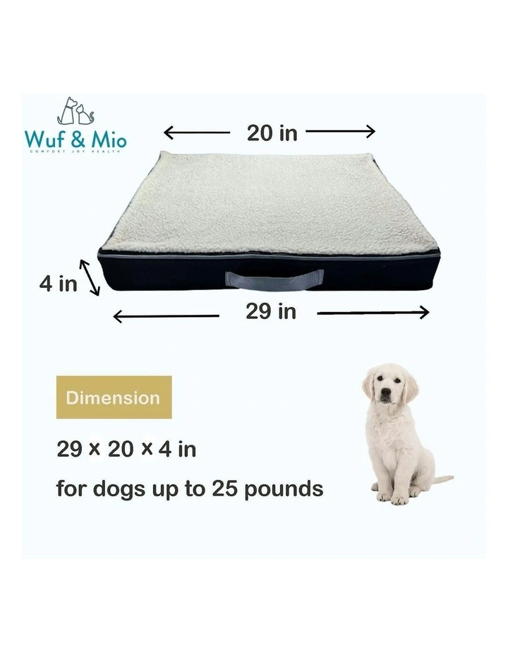 Orthopedic Memory Foam Pet Bed in White image 4