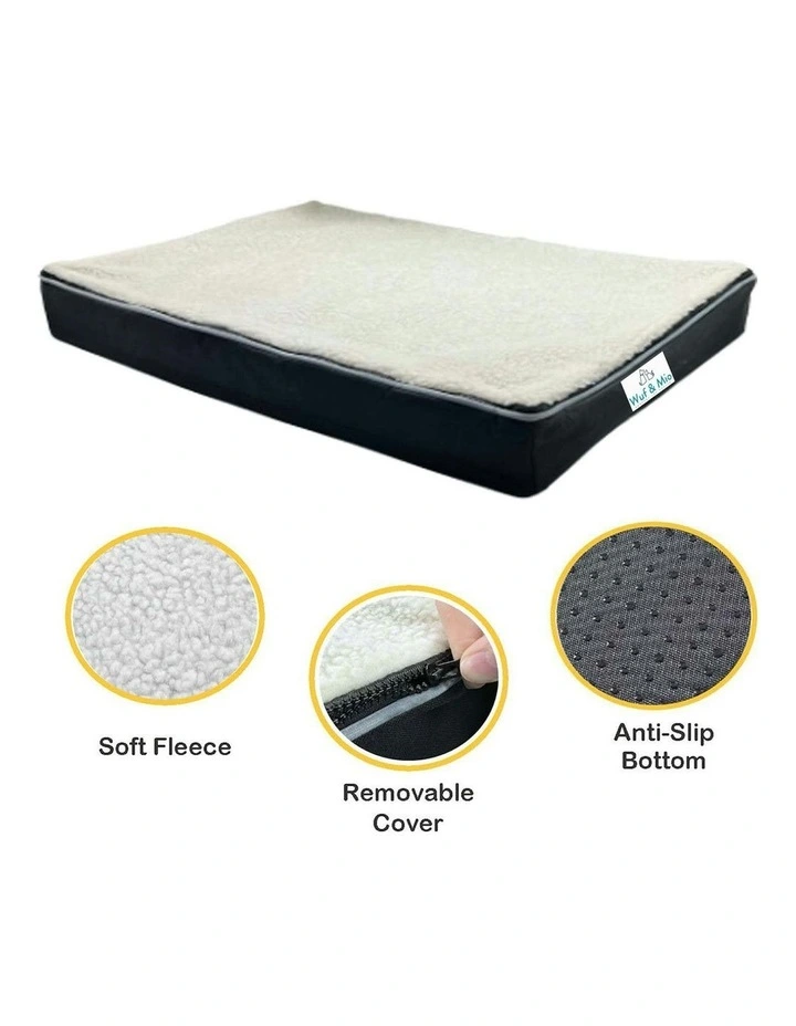 Orthopedic Memory Foam Pet Bed in White image 5