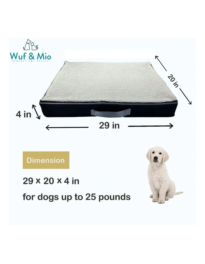 Orthopedic Memory Foam Pet Bed in White image 6