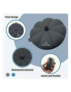 Silicone Pet Food Can Covers 2 Pack in Black