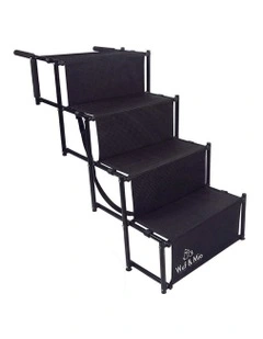 Foldable Dog Stairs in Black