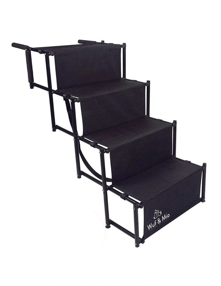 Foldable Dog Stairs in Black image 1