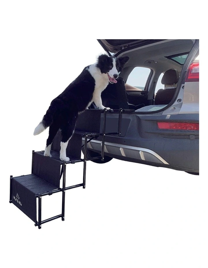 Foldable Dog Stairs in Black image 3