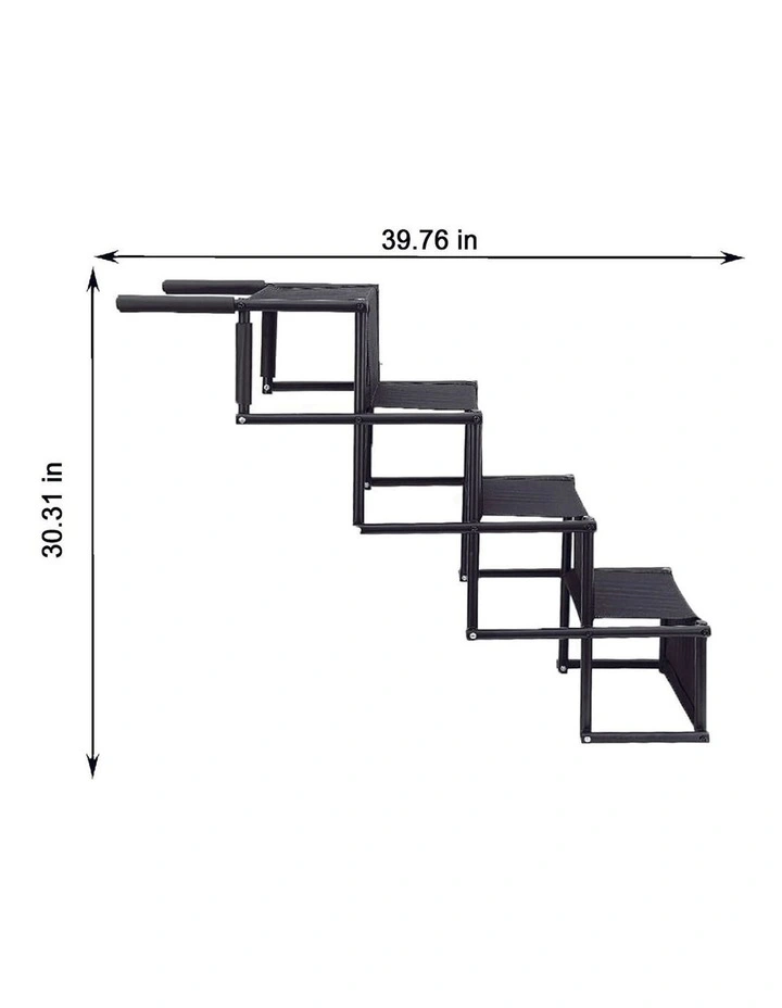 Foldable Dog Stairs in Black image 4
