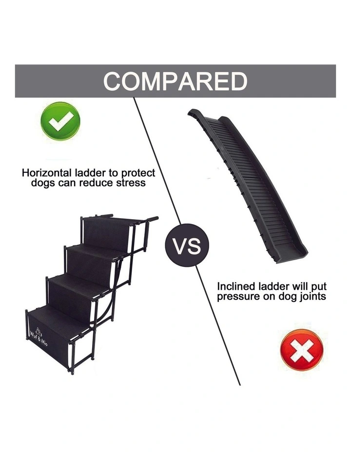 Foldable Dog Stairs in Black image 5
