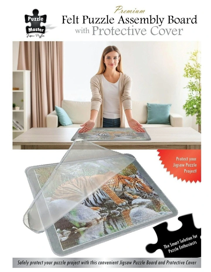 Felt Puzzle Assembly Board With Protective Cover image 6