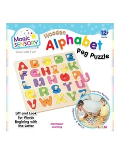 Wooden Alphabet Peg Puzzle