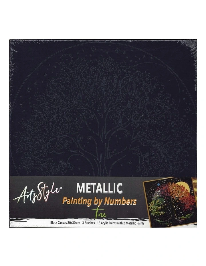 Metallic Paint By Number Tree image 1