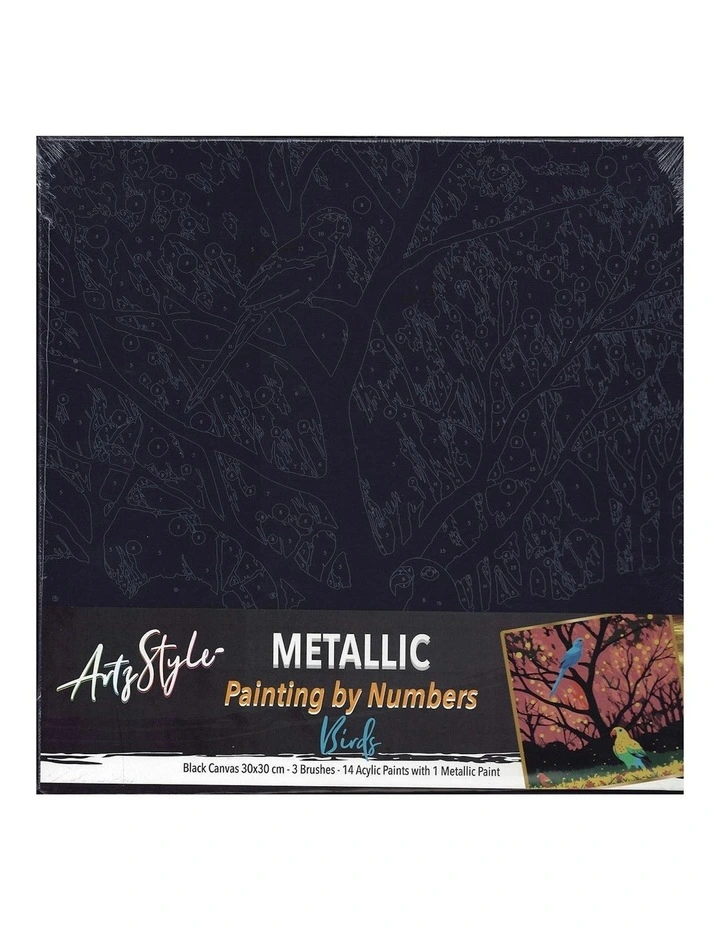 Metallic Paint By Number Bird image 1