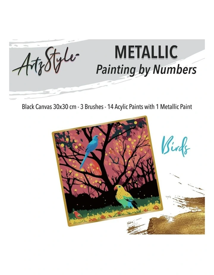 Metallic Paint By Number Bird image 3