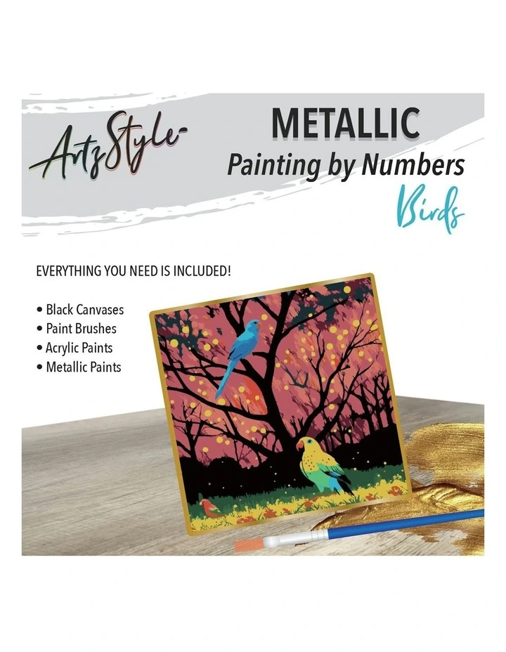 Metallic Paint By Number Bird image 4