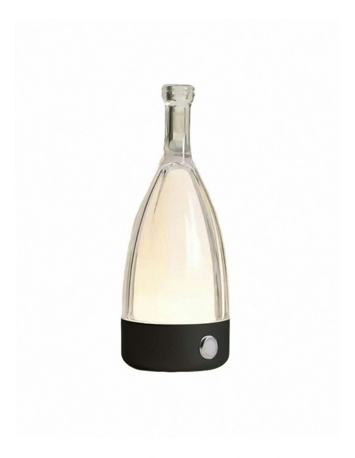 USB Rechargeable Bluetooth Speaker Wine Bottle Luxury Lamp in Black image 1