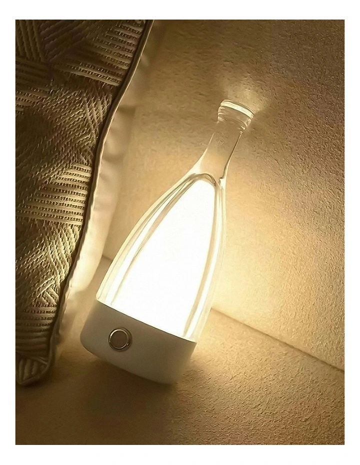 USB Rechargeable Bluetooth Speaker Wine Bottle Luxury Lamp in Black image 2