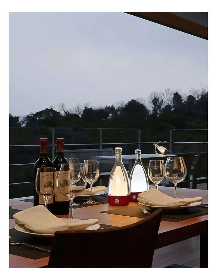 USB Rechargeable Bluetooth Speaker Wine Bottle Luxury Lamp in Black image 3