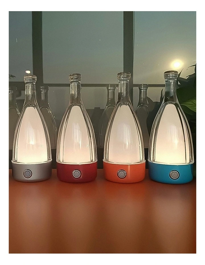 USB Rechargeable Bluetooth Speaker Wine Bottle Luxury Lamp in Black image 5