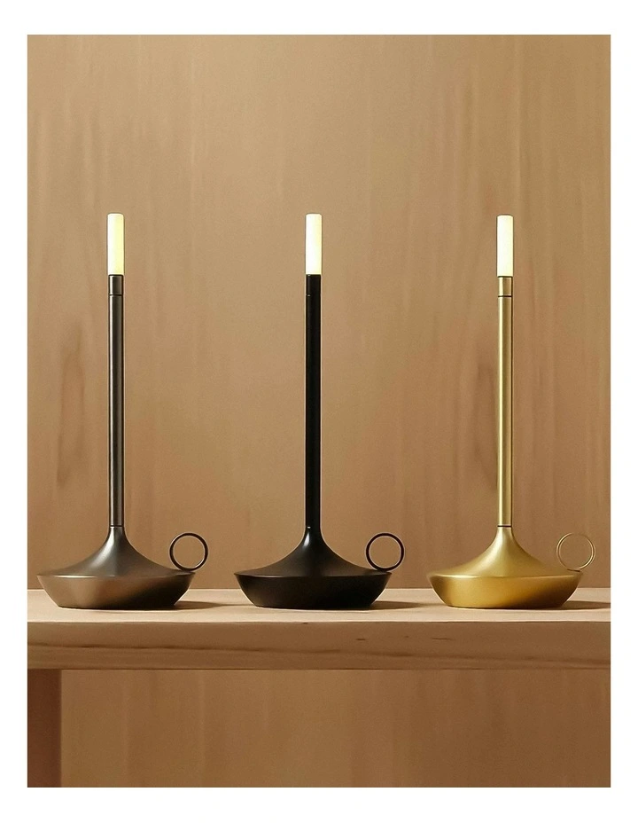 Hotel Lightning Lamp Upgraded Gold Led Bar Table lamp USB Rechargeable Office Restaurant Study Reading Desk Light image 3