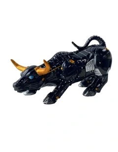 Home Figurine Mechanical Bull Resin in Black