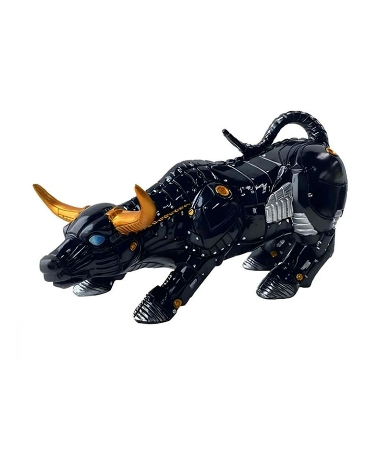 Home Figurine Mechanical Bull Resin in Black image 1