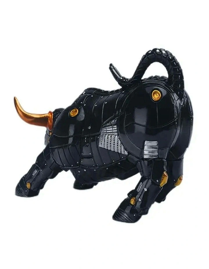 Home Figurine Mechanical Bull Resin in Black image 3