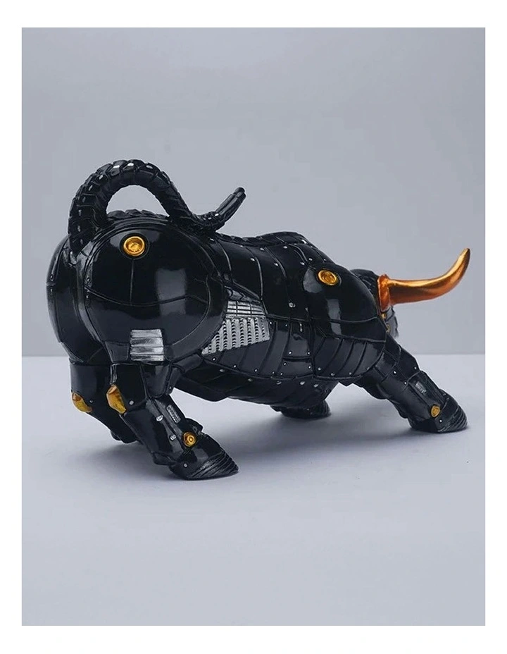 Home Figurine Mechanical Bull Resin in Black image 4