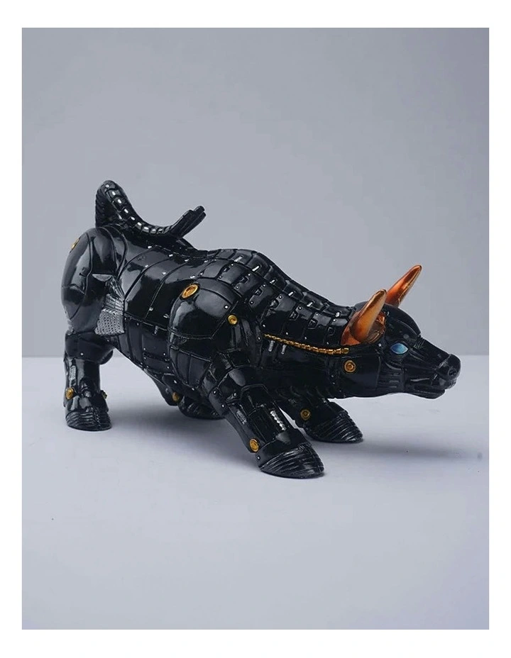 Home Figurine Mechanical Bull Resin in Black image 5