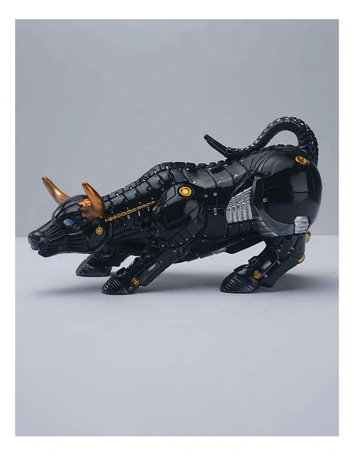 Home Figurine Mechanical Bull Resin in Black image 6